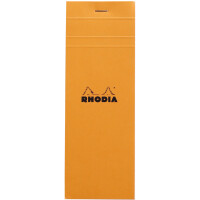 RHODIA Notizblock No. 8, 74 x 210 mm, kariert, orange