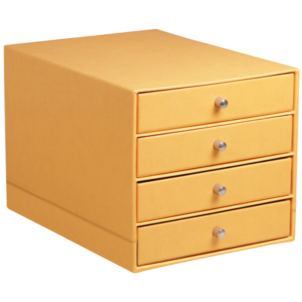 RHODIA Schubladenbox, aus Kunstleder, 4 Schübe, orange