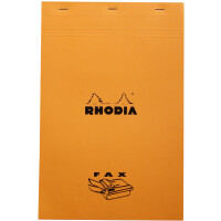 RHODIA Bloc agrafé "FAX", format A4+, pré-imprimé, orange