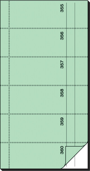 sigel Formularbuch "Bonbuch", 105 x 200 mm, hellgrün