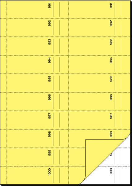 sigel Formularbuch "Bonbuch", A4, 1000 Abrisse, gelb