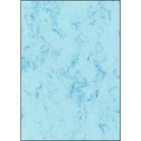 sigel Marmor-Papier, A4, 90 g qm, Feinpapier, blau