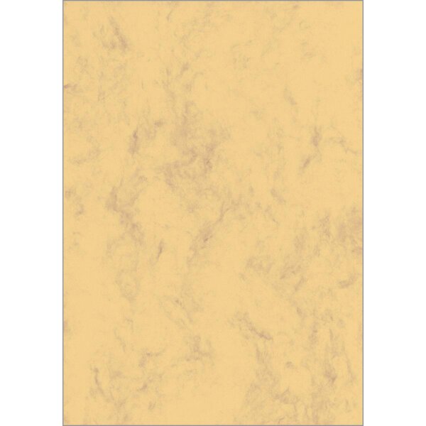 sigel Marmor-Papier, A4, 90 g qm, Feinpapier, sandbraun