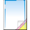 sigel Computer-Briefbogen endlos, Farbverlauf blau, 3-fach