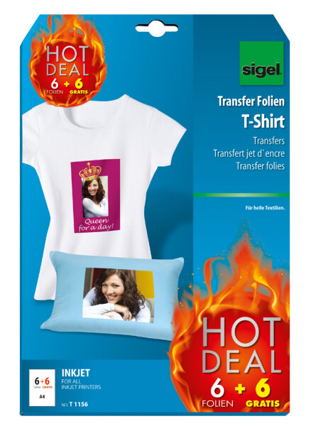 sigel T-Shirt Inkjet-Transfer-Folien "HOT DEAL" Aktion,197my