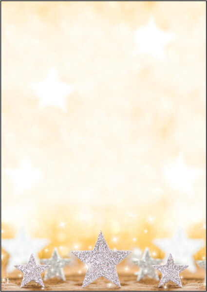 sigel Weihnachts-Motiv-Papier "Glitter Stars", A4, 90 g qm