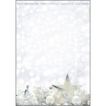 sigel Weihnachts-Motiv-Papier "White Stars",...