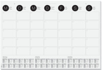 sigel Papier-Schreibunterlage Wandkalender, schwarz-weiß