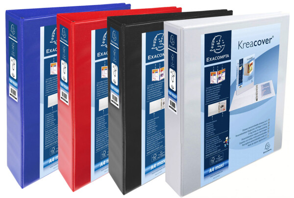 EXACOMPTA Präsentations-Ringbuch, A4 Maxi, blau, 4D-Ring