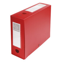 EXACOMPTA Archivbox mit Druckknopf, PP, 80 mm, rot