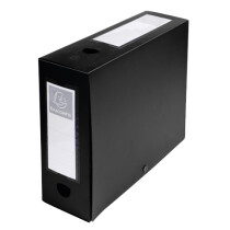 EXACOMPTA Archivbox mit Druckknopf, PP, 100 mm, schwarz