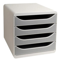 EXACOMPTA Schubladenbox BIG-BOX, 4 Schübe, lichtgrau...