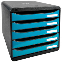 EXACOMPTA Schubladenbox BIG-BOX PLUS, 5 Schübe, schwarz