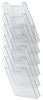 EXACOMPTA Wand-Prospekthalter, A4 hoch, 6 Fächer, glasklar