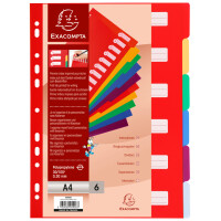 EXACOMPTA Kunststoff-Register, blanko, A4, 12-teilig