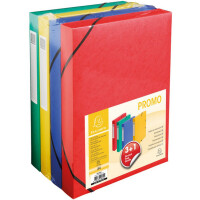EXACOMPTA Sammelbox, 40 mm, farbig sortiert, Promopack 3+1