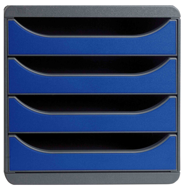 EXACOMPTA Schubladenbox BIG-BOX, 4 Schübe, königsblau