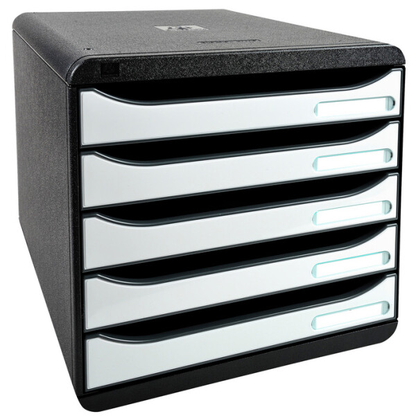EXACOMPTA Schubladenbox BIG-BOX PLUS, 5 Schübe, weiß