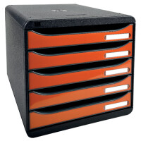 EXACOMPTA Schubladenbox BIG-BOX PLUS, 5 Schübe, karminrot