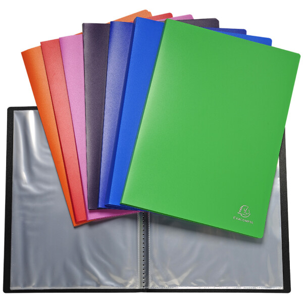EXACOMPTA Sichtbuch, DIN A4, PP, 80 Hüllen, farbig sortiert