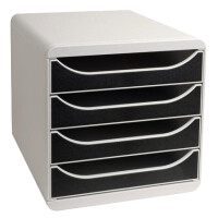 EXACOMPTA Schubladenbox BIG-BOX, 4 Schübe, lichtgrau