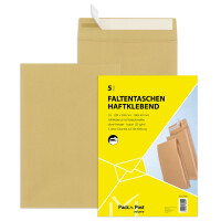 MAILmedia Faltenversandtasche B4, ohne Fenster, braun