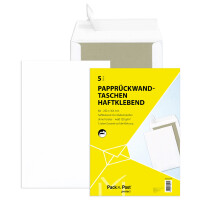 MAILmedia Versandtasche weiß mit Papprücken,...