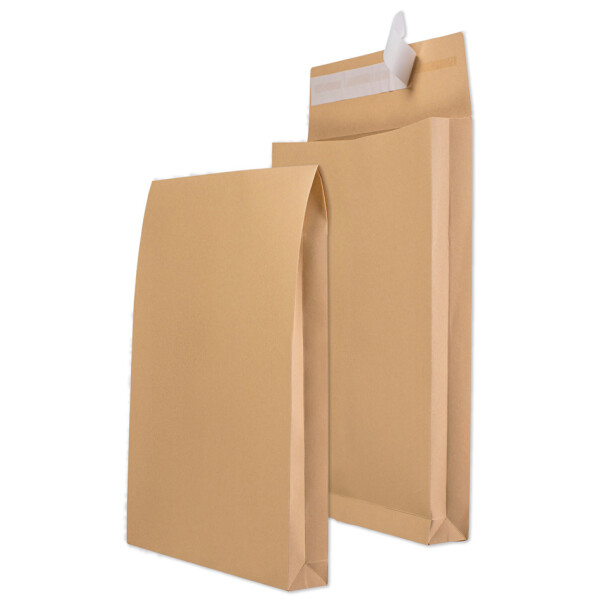 MAILmedia Faltenversandtasche B4, ohne Fenster, braun