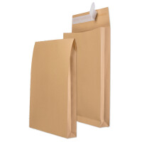 MAILmedia Faltenversandtasche C4, ohne Fenster, braun