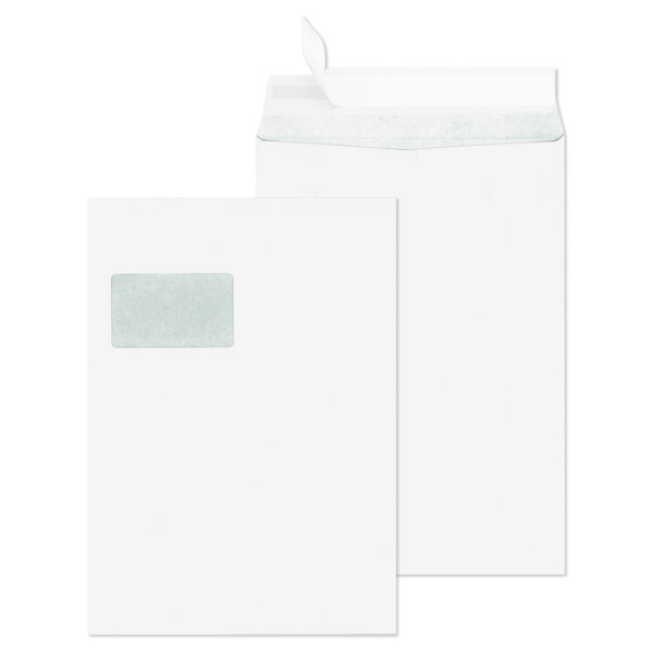 SECURITEX Versandtasche, C4, weiß, mit Fenster, 130 g qm