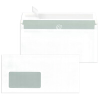 MAILmedia Briefumschläge C5, haftklebend, mit Fenster, weiß