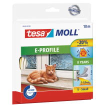 tesa MOLL CLASSIC E-Profil Gummidichtung, weiß, 9...