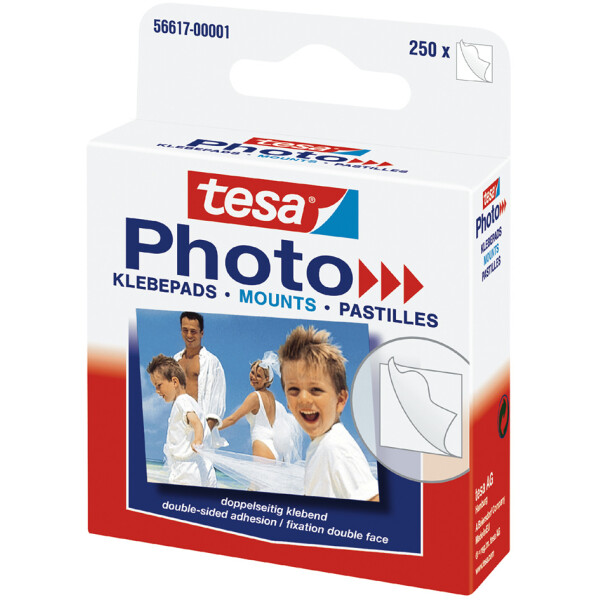 tesa Photo Foto-Klebepads, wei&szlig;, beidseitig klebend