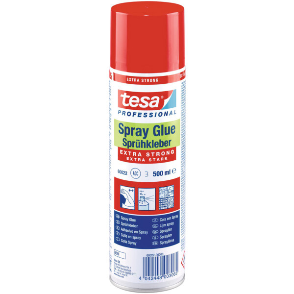 tesa Sprühkleber EXTRA STRONG, 500 ml, Farbe: weiß