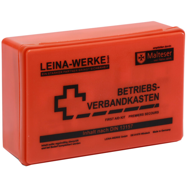 LEINA Betriebsverbandkasten, Inhalt DIN 13157, orange