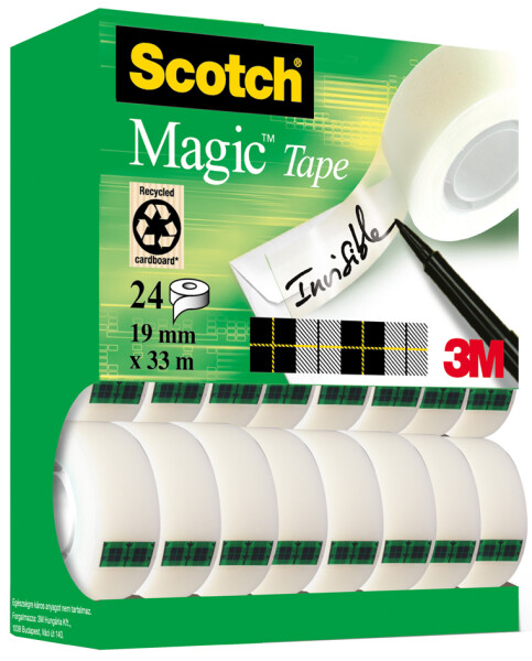 Scotch Klebefilm Magic 810, 19 mm x 33 m, 24 Rollen