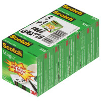 3M Scotch Klebefilm Magic 810, Promo-Pack, 19 mm x 33 m