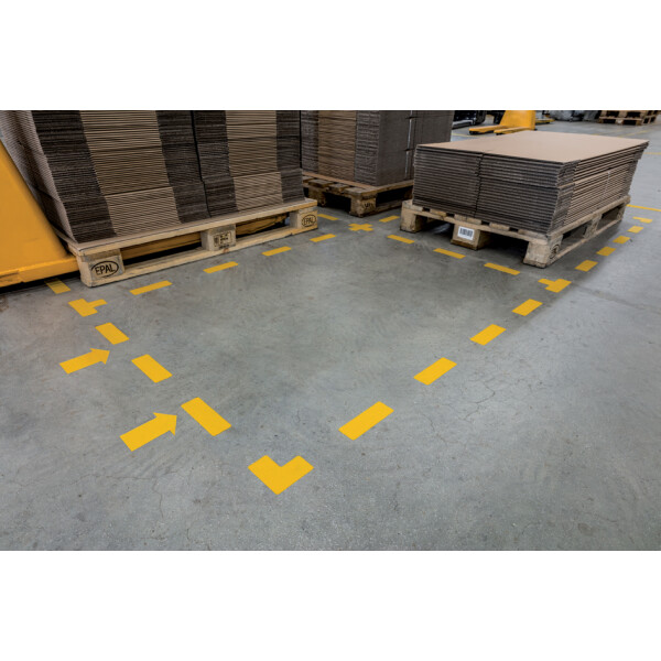 DURABLE Stellplatzmarkierung, Strich, selbstklebend, gelb