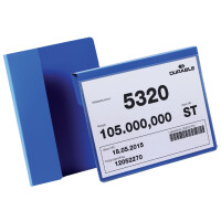 DURABLE Kennzeichnungstasche, mit Falz, DIN A5 quer, blau