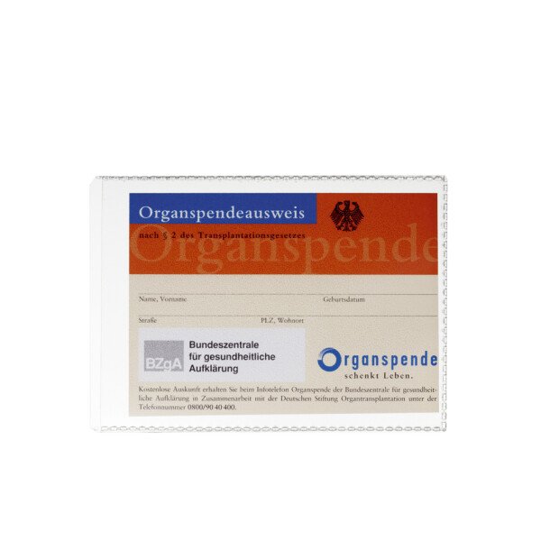 DURABLE Ausweish&uuml;lle, aus PP, 54 x 86 mm, transparent