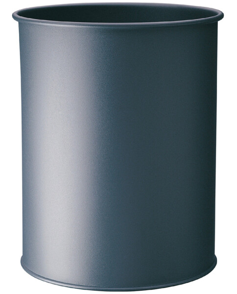 DURABLE Papierkorb METALL, rund, 15 Liter, schwarz