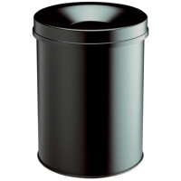DURABLE Papierkorb SAFE, rund, 60 Liter, schwarz