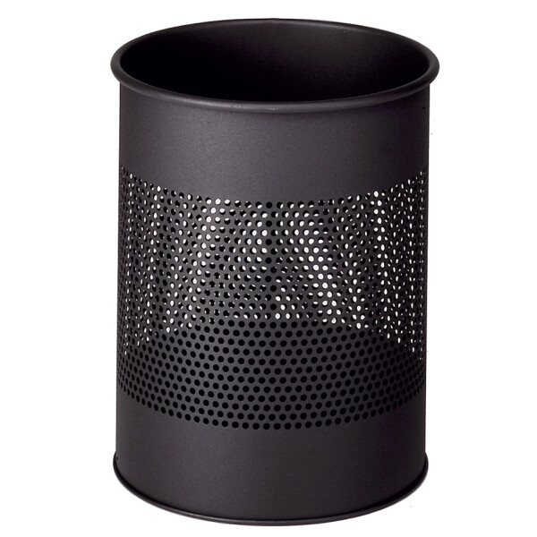 DURABLE Papierkorb METALL, rund, 15 Liter, anthrazit