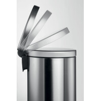 DURABLE Tret-Abfalleimer Edelstahl, rund, 5 Liter, silber