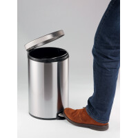 DURABLE Tret-Abfalleimer Metall, rund, 5 Liter, athrazit