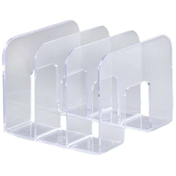 DURABLE Buchst&uuml;tze TREND, Kunststoff, 3 F&auml;cher, transparent