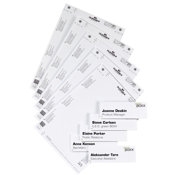DURABLE Einsteckschilder INFO SIGN REFILL f&uuml;r T&uuml;rschild