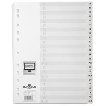 DURABLE Kunststoff-Register, A-Z, A4, 20-teilig, weiß