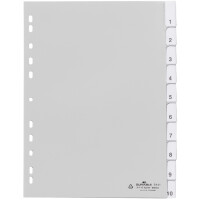 DURABLE Kunststoff-Register, A4, PP, 10-teilig, weiß