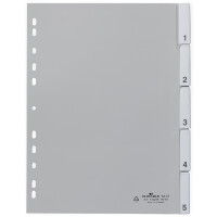 DURABLE Kunststoff-Register, A4, PP, 10-teilig, weiß